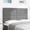 Image de vidaXL Tête de lit LED avec tête de lit Gris clair 144 cm Polyester