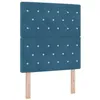 Image de vidaXL Tête de Lit LED Argyle Bleu foncé 80 cm Velours, Tête de lit en Velours Chic, Moderne et Ajustable, Design Mural Durable pour Une Chambre Tendance, Gain de Place