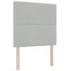 Image de vidaXL Tête de Lit LED Argyle Gris Clair 100 cm Velours, Tête de lit en Velours Chic, Moderne et Ajustable, Design Mural Durable pour Une Chambre Tendance, Gain de Place