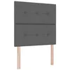Image de vidaXL Tête de lit LED avec tête de lit Gris foncé 80 cm Polyester, Chambre Moderne rectangulaire, Tête de lit capitonnée, Éclairage Ajustable, Design Gain de Place, Meuble stylé et Durable