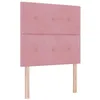 Image de vidaXL Tête de lit LED avec des lumières à LED Rose 80 cm Polyester, Faux-tête réglable, Cadre de lit LED Moderne avec éclairage RGB, Design Chic pour Ambiance et déco Versatile
