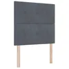 Image de vidaXL Tête de lit LED avec des lumières à LED Gris 90 cm Polyester, Faux-tête réglable, Cadre de lit LED Moderne avec éclairage RGB, Design Chic pour Ambiance et déco Versatile
