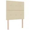 Image de vidaXL Tête de lit LED avec des lumières à LED Crème 100 cm Polyester, Chambre Moderne rectangulaire, Tête de lit capitonnée, Éclairage Ajustable, Design Gain de Place, Meuble stylé et Durable