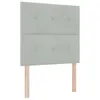 Image de vidaXL Tête de lit LED avec tête de lit Gris Clair 100 cm Polyester, Faux-tête réglable, Cadre de lit LED Moderne avec éclairage RGB, Design Chic pour Ambiance et déco Versatile