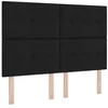 Image de vidaXL Tête de lit LED avec Bandes LED Noir 144 cm Tissu