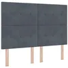 Image de vidaXL Tête de lit LED avec Bandes LED Gris 144 cm Velours, Tête de lit LED Ajustable, déco Chambre Moderne, Ambiance RGB, Design Minimaliste, éclairage Durable