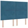 Image de vidaXL Tête de lit LED avec des lumières à LED Bleu 144 cm Polyester, Faux-tête réglable, Cadre de lit LED Moderne avec éclairage RGB, Design Chic pour Ambiance et déco Versatile