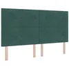 Image de vidaXL Tête de lit LED avec bandes LED Vert 180 cm Velours, Tête de lit LED ajustable, déco chambre moderne, ambiance RGB, design minimaliste, éclairage durable