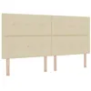Image de vidaXL Tête de lit LED avec des lumières à LED Crème 200 cm Polyester, Chambre Moderne rectangulaire, Tête de lit capitonnée, Éclairage Ajustable, Design Gain de Place, Meuble stylé et Durable