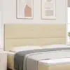 Image de vidaXL Tête de lit LED avec des lumières à LED Crème 200 cm Polyester