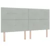Image de vidaXL Tête de lit LED avec Bandes LED Gris Clair 200 cm Velours, Tête de lit LED Ajustable, déco Chambre Moderne, Ambiance RGB, Design Minimaliste, éclairage Durable