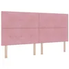 Image de vidaXL Tête de lit LED avec Bandes LED Rose 200 cm Velours, Tête de lit LED Ajustable, déco Chambre Moderne, Ambiance RGB, Design Minimaliste, éclairage Durable
