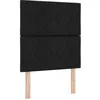 Image de vidaXL Tête de lit avec tête de lit Noir 80 cm Tissu, Hauteur réglable, Accessoire de lit Moderne, tête de lit rembourrée, éclairage Dynamique, déco de Chambre stylée