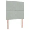 Image de vidaXL Tête de lit LED Gris Clair 90 cm Cuir synthétique, Tête de lit réglable, rectangulaire, Design rembourré, Confort Durable, lumière d'ambiance, Soutien Moderne au lit