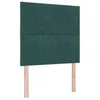 Image de vidaXL Tête de lit LED Vert foncé 100 cm Cuir synthétique, Tête de lit réglable, rectangulaire, Design rembourré, Confort Durable, lumière d'ambiance, Soutien Moderne au lit