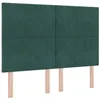 Image de vidaXL Tête de lit LED Vert foncé 144 cm Velours, Coussin de tête Ajustable, Design Moderne, déco Pratique, Confort au lit, éclairage d'ambiance, Rembourrage en Mousse