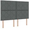 Image de vidaXL Tête de lit Gris 160 cm Tissu, Hauteur réglable, Accessoire de lit Moderne, tête de lit rembourrée, éclairage Dynamique, déco de Chambre stylée