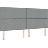 Image de vidaXL Tête de lit Gris Clair 200 cm Tissu, Hauteur réglable, Accessoire de lit Moderne, tête de lit rembourrée, éclairage Dynamique, déco de Chambre stylée