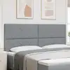 Image de vidaXL Tête de lit Gris clair 200 cm tissu