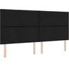 Image de vidaXL Tête de lit Noir 200 cm Tissu, Hauteur réglable, Accessoire de lit Moderne, tête de lit rembourrée, éclairage Dynamique, déco de Chambre stylée