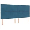 Image de vidaXL Tête de lit LED Bleu foncé 200 cm Cuir synthétique, Tête de lit réglable, rectangulaire, Design rembourré, Confort Durable, lumière d'ambiance, Soutien Moderne au lit