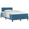 Image de vidaXL Lit à Ressorts avec Matelas Bleu foncé 120 x 190 cm Velours