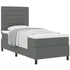 Image de vidaXL Lit à Ressorts avec Matelas Gris foncé 100 x 200 cm Tissu