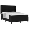 Image de vidaXL Lit à Ressorts avec Matelas Noir 160 x 200 cm Tissu, Chambre Moderne, Cadre de lit rectangulaire, Design stylé, Matelas Confort Moyen, Solution pour Un Sommeil Tranquille
