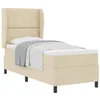 Image de vidaXL Lit à Ressorts avec Coussin Crème 80 x 200 cm Tissu