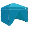 Image de vidaXL Tente à abri Bleu 243 x 243 x 251 cm Tissu, Tente Canopy pour Jardin et Terrasse, Design Moderne, Légère, Portable, Facile à Installer, Résistante aux Intempéries