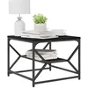 Image de vidaXL Table Basse Chêne Noir 51 x 50 x 40 cm, Table Basse Rectangle, Mobilier Durable, Moderne, Élément Central Chic pour Votre Salon