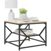 Image de vidaXL Table Basse Chêne Sonoma 51 x 50 x 40 cm, Table de café Moderne rectangulaire, Meuble en Bois résistant, Accent Pratique pour Le Salon