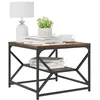 Image de vidaXL Table Basse Chêne fumé 51 x 50 x 40 cm, Table de café Moderne rectangulaire, Meuble en Bois résistant, Accent Pratique pour Le Salon
