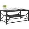 Image de vidaXL Table Basse Chêne Noir 90 x 50 x 40 cm, Table de café Moderne rectangulaire, Meuble en Bois résistant, Accent Pratique pour Le Salon