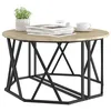 Image de vidaXL Table Basse Chêne Sonoma 80 x 80 x 42 cm, Table Basse Ronde Moderne, Design Solide, Un Accent Pratique pour Une déco contemporaine dans Le Salon