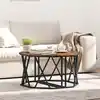Image de vidaXL Table basse Chêne fumé 80 x 80 x 42 cm
