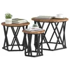 Image de vidaXL Table d'appoint empilable 3 pcs Bois Ancien, Table Basse Moderne Ronde, Tables gigognes pour Salon, Gain de Place, mobilier Minimaliste intérieur