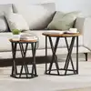 Image de vidaXL Table basse 2 pcs Bois Ancien Bois d'ingénierie et acier