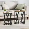 Image de vidaXL Table basse 2 pcs Chêne artisanal Bois d'ingénierie et acier