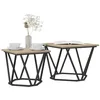 Image de vidaXL Ensemble de Tables d'appoint 2 pcs Chêne Sonoma, Table Basse carrée Moderne, Ensemble Chic pour Salon, Meubles Design Pratiques et durables, déco Maison