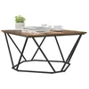 Image de vidaXL Table Basse Chêne fumé 80 x 80 x 45 cm, Table Basse carrée Chic, Design Moderne, Bois résistant, Finitions Mates, pièce maîtresse élégante pour Le Salon