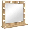 Image de vidaXL Miroir de vanité avec Miroir Chêne Artisanal 60 x 55 x 18 cm, Miroir de Chambre, Design Moderne, vanité en Verre stylée, éclairage LED, pièce décorative élégante