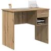 Image de vidaXL Bureau Chêne Artisanal 90 x 49 x 75 cm Bois d'ingénierie, Bureau rectangulaire Chic pour Le Bureau à Domicile, Table d'étude, Design Moderne, Bois résistant, Grand Espace de Rangement