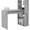 Image de vidaXL Bureau Sonoma Gris 113 x 54 x 120 cm Bois d'ingénierie, Bureau Moderne, Table rectangulaire avec Rangement Pratique, Espace de Travail Efficace à la Maison ou au Bureau.
