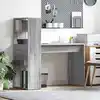 Image de vidaXL Bureau Gris Sonoma 113 x 54 x 120 cm Bois d'ingénierie