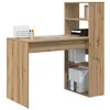 Image de vidaXL Bureau chêne Artisanal 113 x 54 x 120 cm Bois d'ingénierie, Bureau Moderne, Table rectangulaire avec Rangement Pratique, Espace de Travail Efficace à la Maison ou au Bureau.