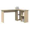 Image de vidaXL Bureau Chêne Sonoma 142 x 102 x 73 cm Bois d'ingénierie, Bureau rectangulaire Moderne, Espace de Travail stylé, idéal pour la Maison, Solide et avec Beaucoup de Rangement.