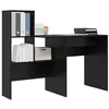 Image de vidaXL Bureau Chêne Noir 131,5 x 50 x 106,5 cm Bois d'ingénierie, Bureau élégant pour Salon, rectangulaire, Moderne avec Rangement, Table de Bureau Solide, Espace de Travail Compact