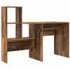 Image de vidaXL Bureau Bois Ancien 131,5 x 50 x 106,5 cm Bois d'ingénierie, Bureau élégant pour Salon, rectangulaire, Moderne avec Rangement, Table de Bureau Solide, Espace de Travail Compact