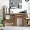 Image de vidaXL Bureau Chêne artisanal 131,5 x 50 x 106,5 cm Bois d'ingénierie